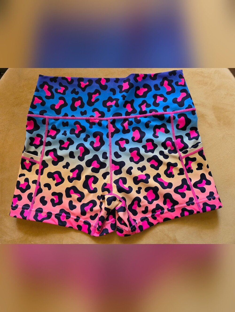 CVG Rainbow Leopard Shorts - Picture 2 of 6